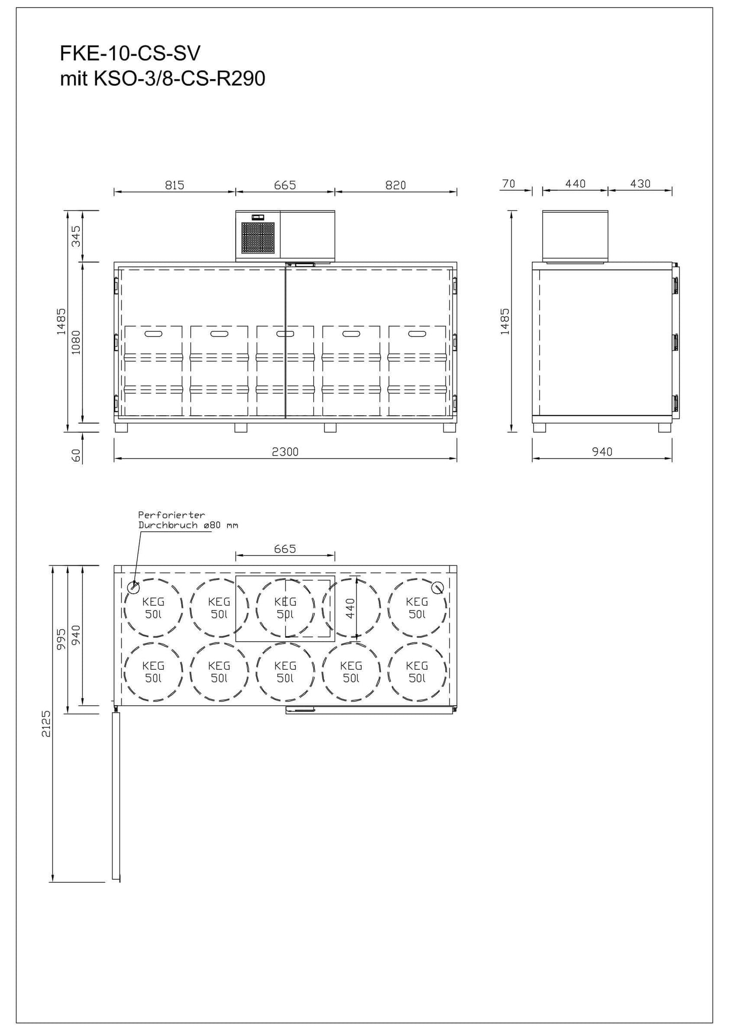 Fasskühler FKE - für 2-10 Fässer - "Edelstahl"