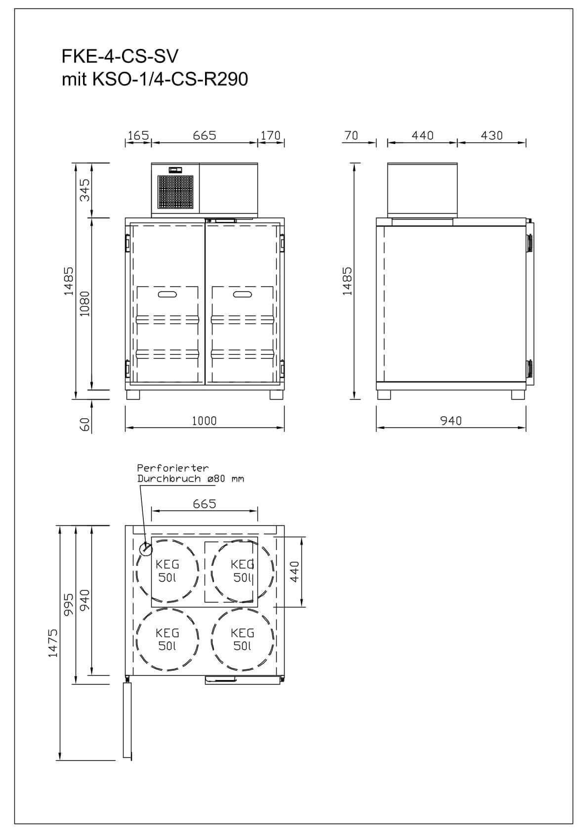 Fasskühler FKE - für 2-10 Fässer - "Edelstahl"