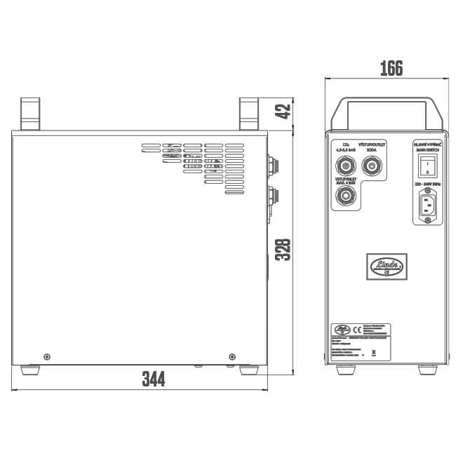 Wassersprudler, Wasserspender, Trinkwassersprudler - Lindr Soda Externer Karbonator