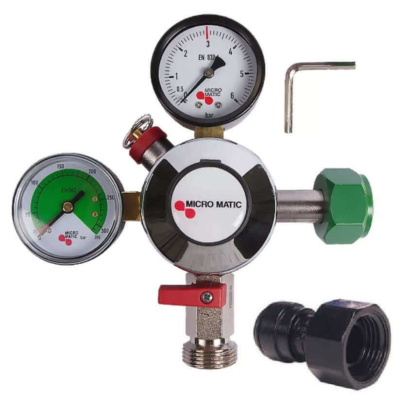 Micro Matic-John Guest N2 pressure reducer set, 3 bar