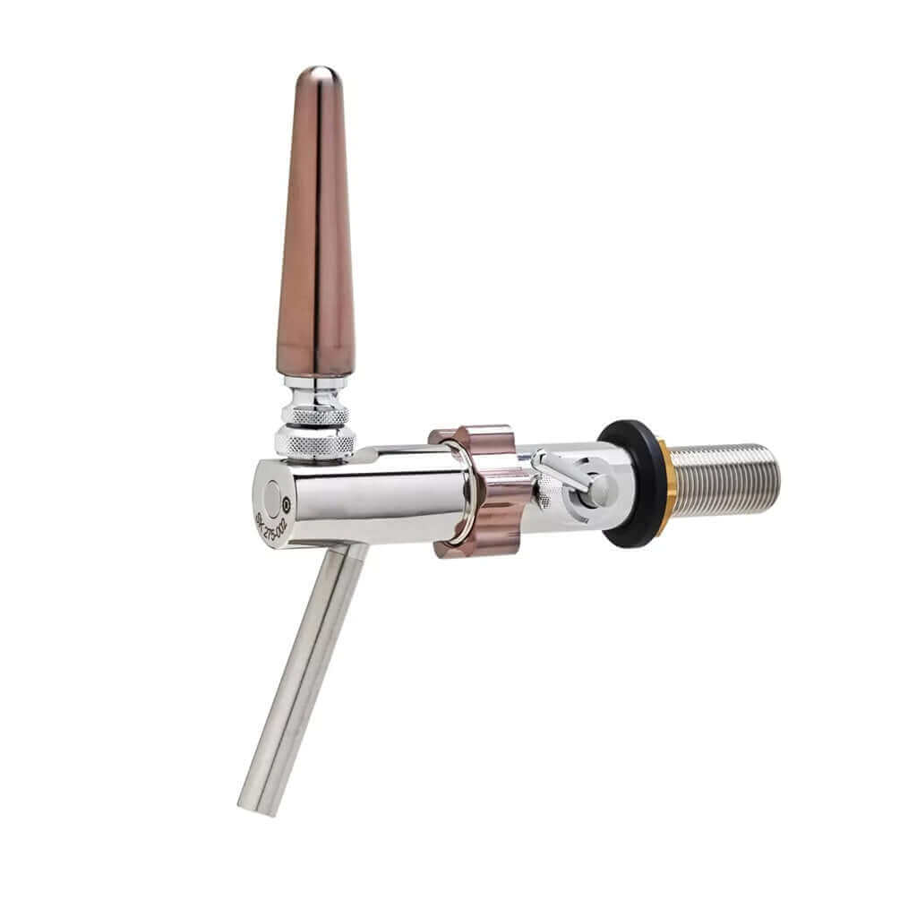 Kompensatorzapfhahn Eurostar FL – Kupfer mit Edelstahlverarbeitung und elegantem Design für perfektes Zapfen.