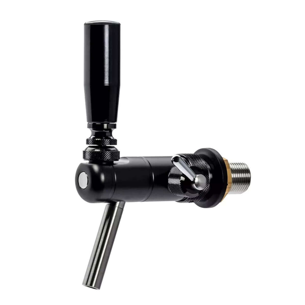 Raffeiner JUNIOR Kompensator Zapfhahn Dark - matt, Edelstahl Zapfhahn für perfekte Getränkepräsentation.