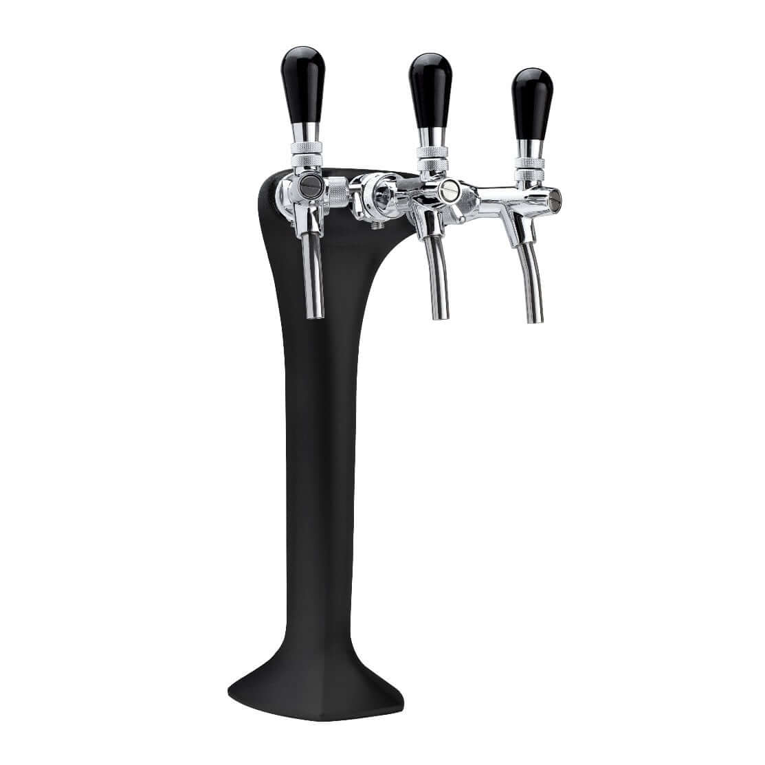 Schanksäule "Giotto" 3 leitig, schwarz