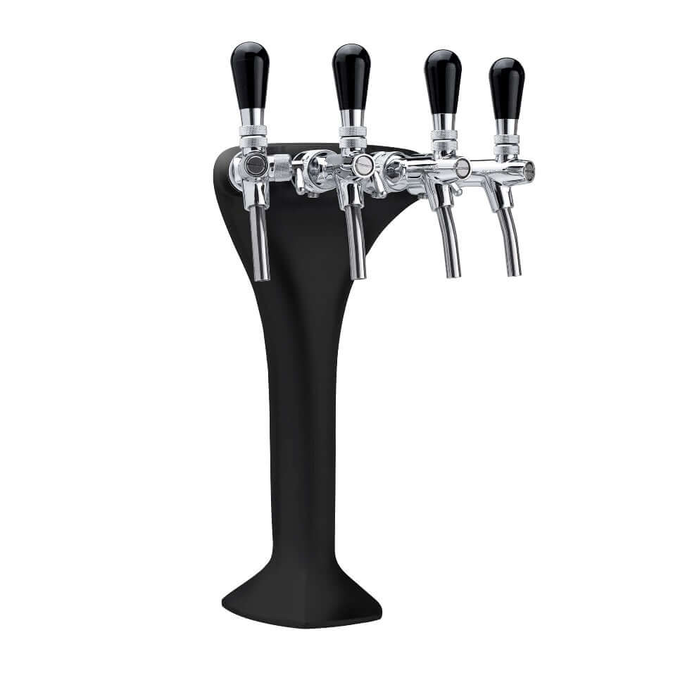 Schanksäule "Giotto" 4 leitig, schwarz