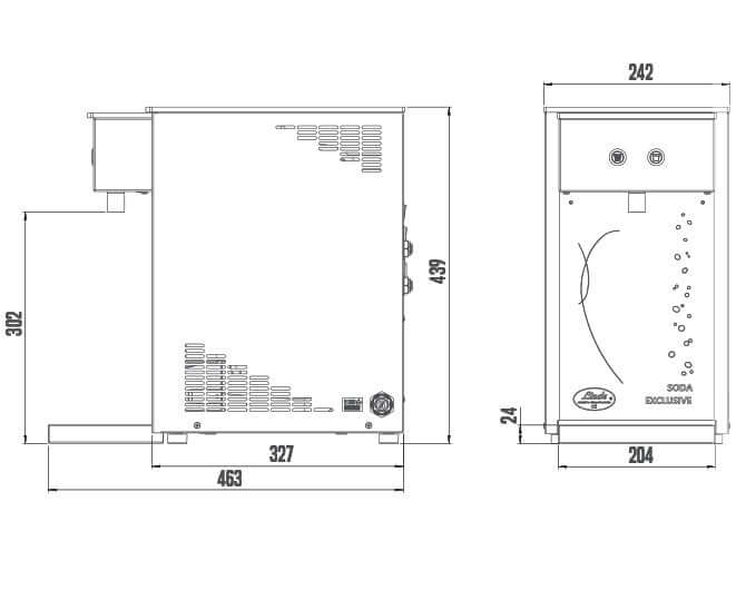 Wassersprudler, Wasserspender, Trinkwassersprudler - Lindr SODA Exclusive New Green Line