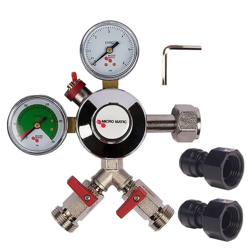 Ensemble réducteur de pression Micro Matic-John Guest, 2 lignes