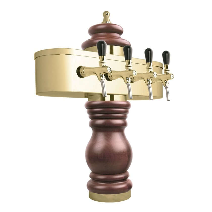 Schanksäule "Barock" 1 bis 4-leitig, Gold