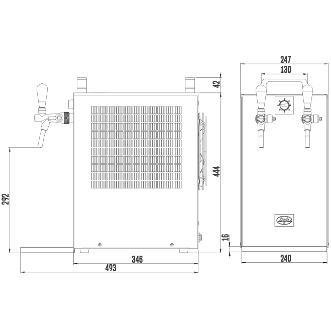 Lindr dispenser Kontakt 70 Green Line (2 lines)