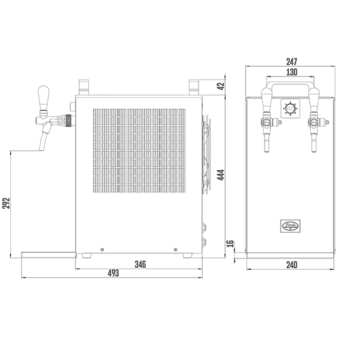 Lindr dispenser Kontakt 70/K Green Line (2 lines)