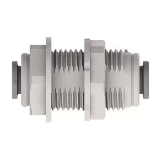 John Guest Schottverbinder mit dichtem Design zur sicheren Schlauchverbindung und minimalen Leckagerisiko.