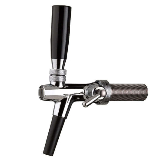 Chrome-plated brass compensator tap with foam button (10 mm)