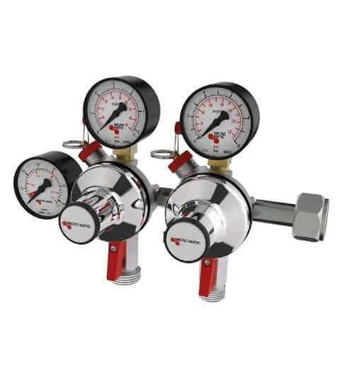 CO2 pressure reducer Micro Matic Premium Plus 2 lines, 3 bar