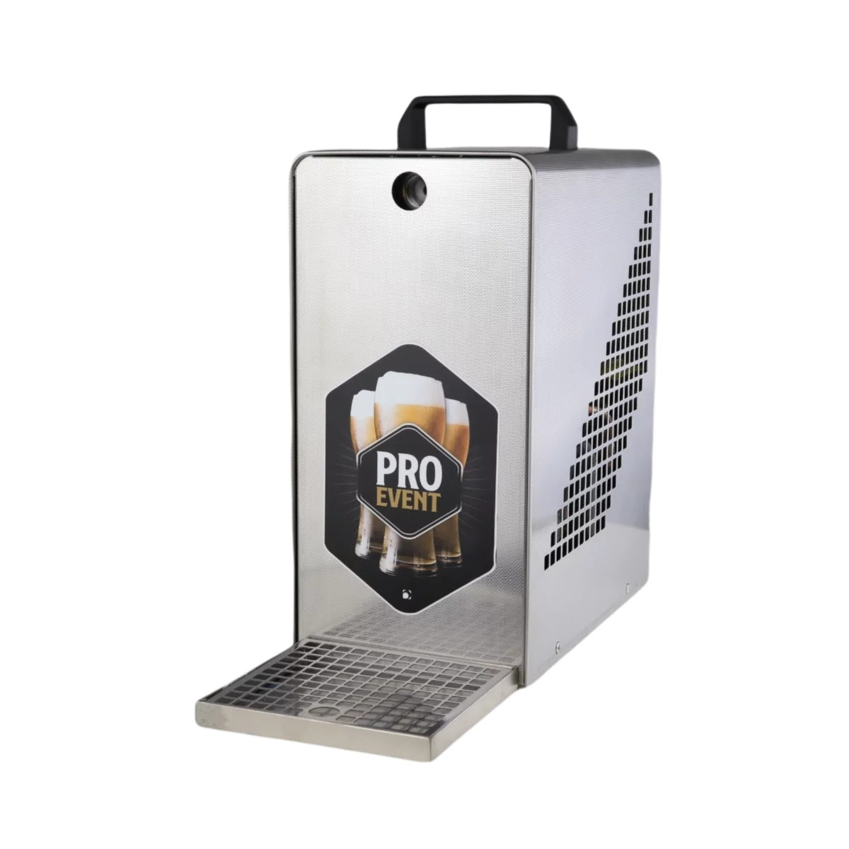 Bierzapfanlage Micro Matic Pro Event mit kompakter Edelstahl-Konstruktion für perfekt gekühltes Bier.