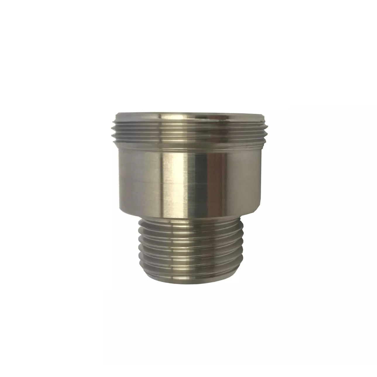 Reinigungsadapter Micro Matic C-Tap aus Edelstahl für schnelle, hygienische Spülung von Bierleitungen.