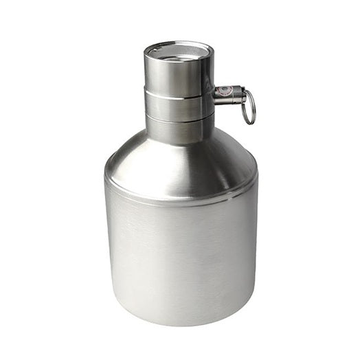 Edelstahl-Reinigungsbehälter für Schankanlagen, 2-Liter-Behälter für optimale Hygiene und Pflege.