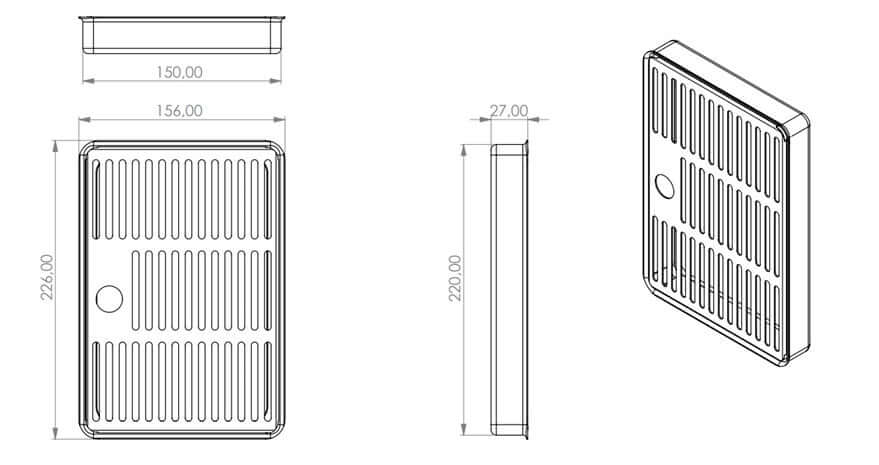 Drip tray structure without drain