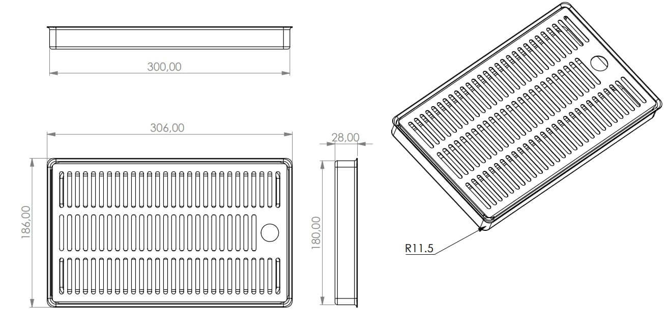 Drip tray structure without drain