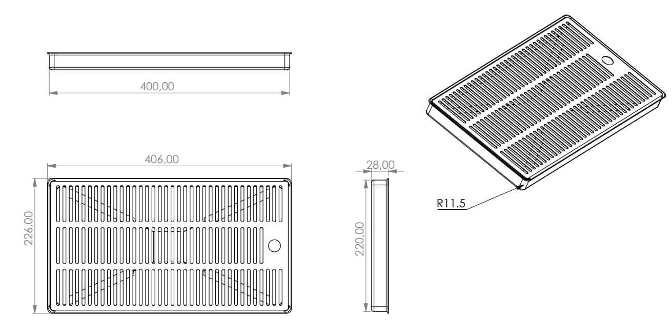 Structure de bac collecteur sans drain