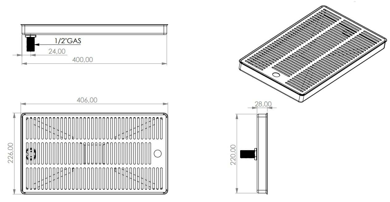 Structure de bac collecteur avec drain