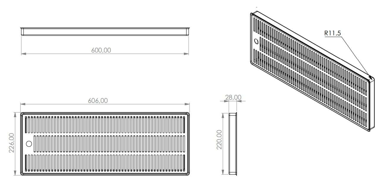 Structure de bac collecteur sans drain