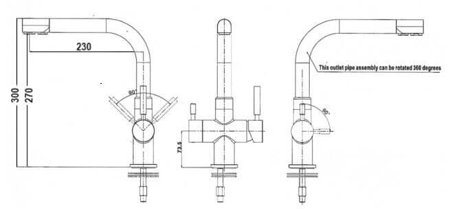 3-way faucet