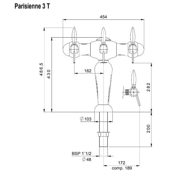 Schanksäule "Parisienne" 1 bis 7-leitig