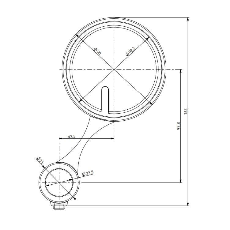 Medaillon Schanksäule vertikal