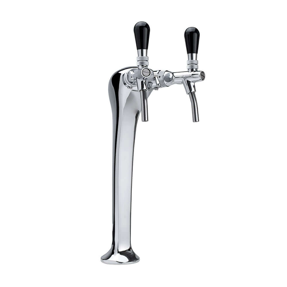 “Falcon” bar column, 1 to 3 lines, chrome-plated brass