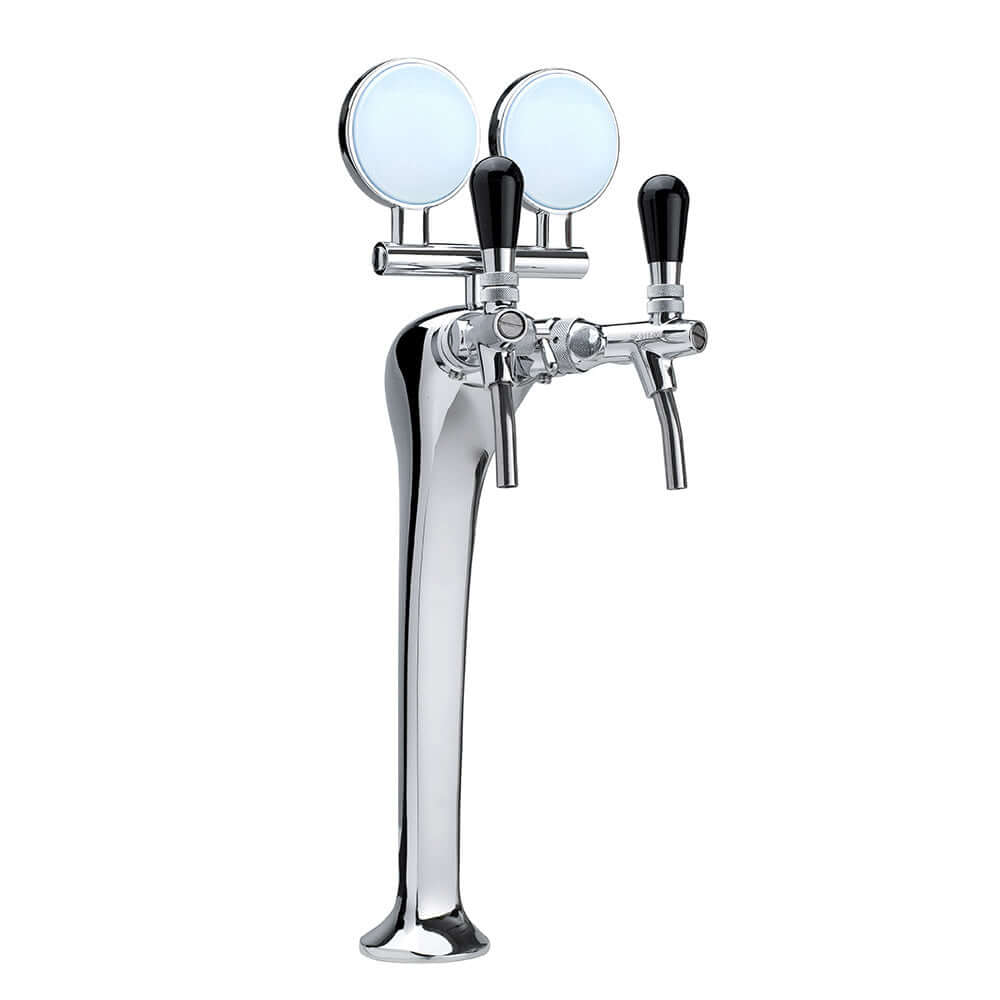 “Falcon Inthedark” bar column, 1 to 3 lines, chrome-plated brass