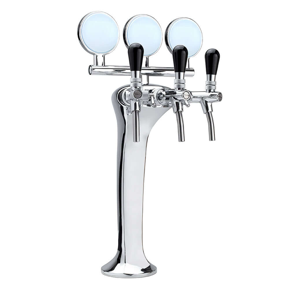 “Falcon Inthedark” bar column, 1 to 3 lines, chrome-plated brass