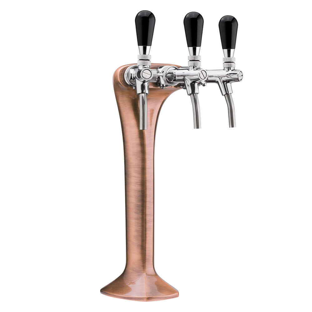 "Giotto" dispensing column 1 to 4 lines, brushed copper