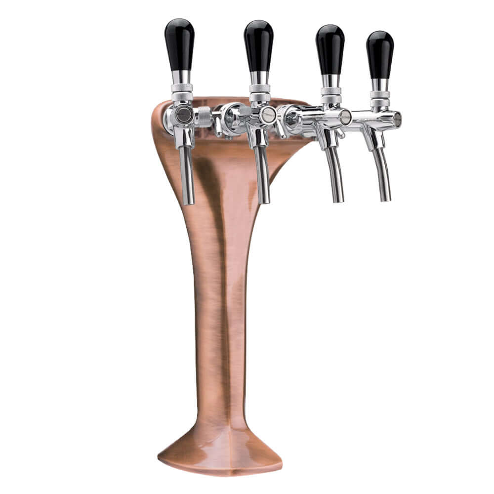 "Giotto" dispensing column 1 to 4 lines, brushed copper