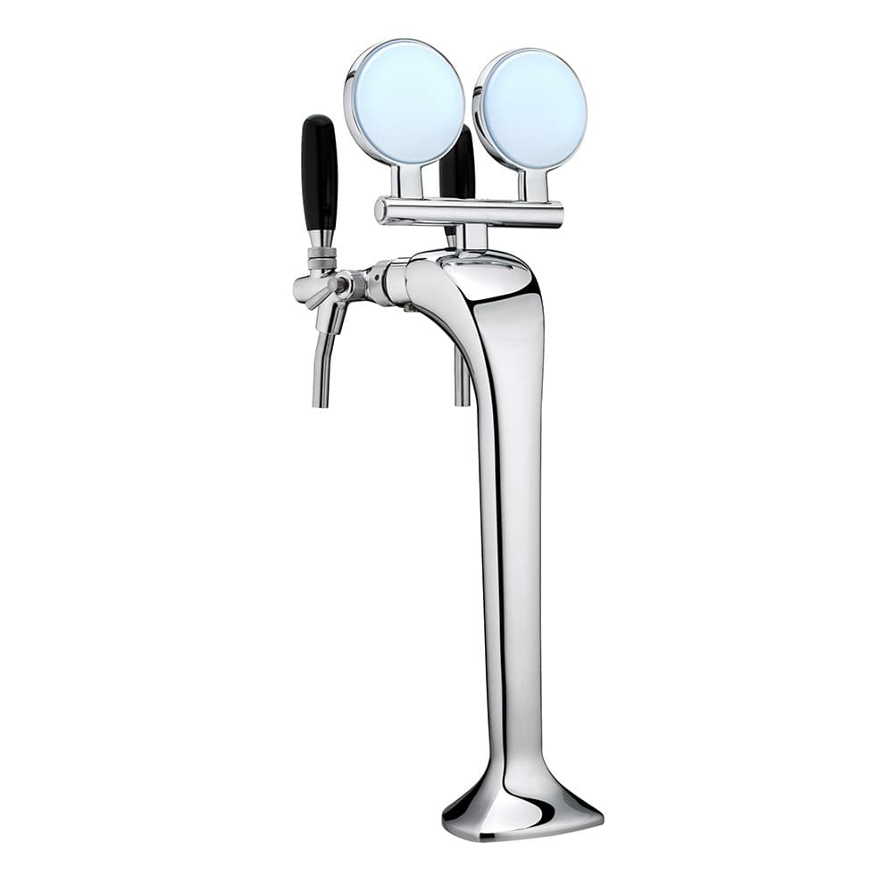 “Giotto Bynight” bar column, 1 to 4 lines, chrome-plated brass