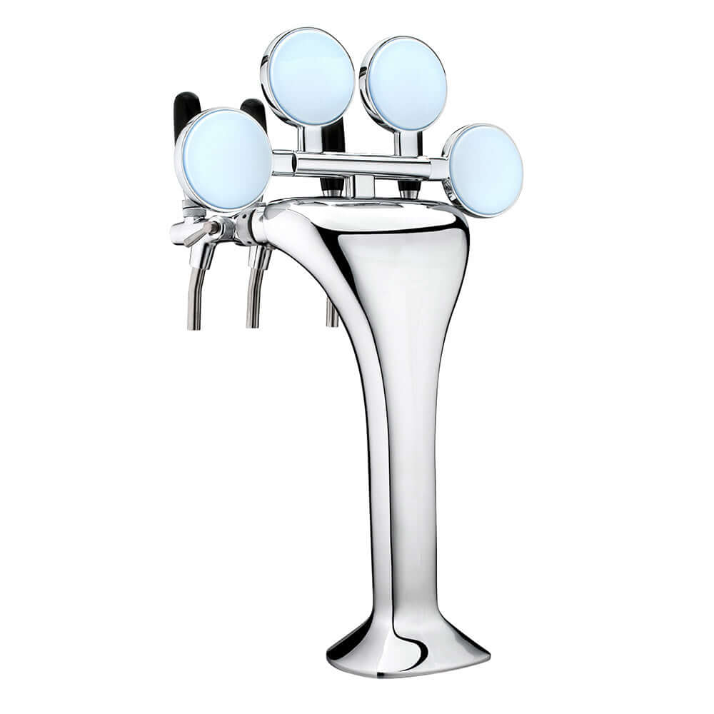 “Giotto Bynight” bar column, 1 to 4 lines, chrome-plated brass