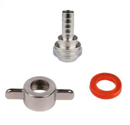 Screw connection set beverage line straight 5/8"