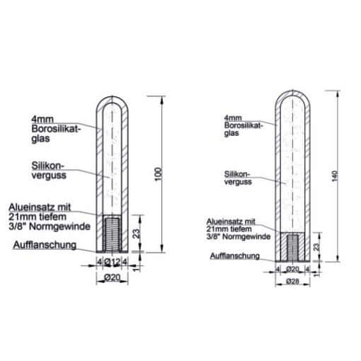 Brilliance glass handles - "Malt"